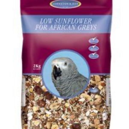 Johnston & Jeff Low Sunflower Diet African Greys 2Kg