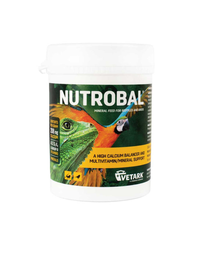 Nutrobal, Calcium & Vitamin D3 Mineral Supplement for Birds & Reptiles, Powder, Easy to Administer, 100g
