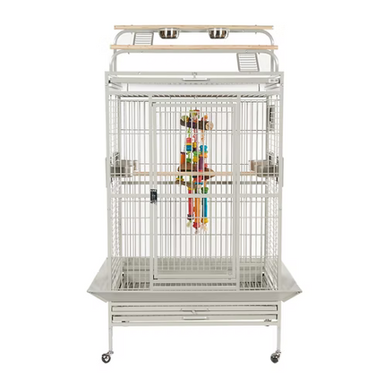 Rainforest Santos Play Top Parrot Cage - Stone